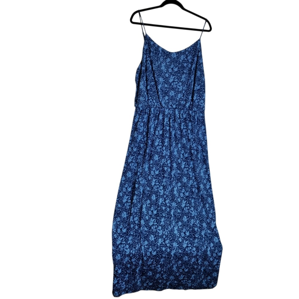 Gap‎ Blue Floral Sleeveless Maxi Dress Size XL
